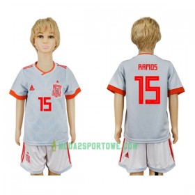 Koszulka Hiszpania Sergio Ramos 15 Dziecięcy Mistrzostwa Świata 2018 Wyjazdowe Stroje Piłkarskie